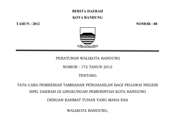 Cover Peraturan Wali Kota Bandung Nomor 265 Tahun 2016 tentang Perubahan Kedua Atas Peraturan Wali Kota Bandung Nomor 495 Tahun 2015 tentang Standar Operasional Prosedur Pelayanan Perizinan Terpadu