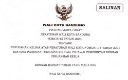 Cover Peraturan Wali Kota Bandung Nomor 45 tahun 2024 tentang Perubahan Kelima Atas Peraturan Wali Kota Nomor 115 Tahun 2021 tentang Penilaian Kinerja Pegawai Pemerintah Dengan Perjanjian Kinerja
