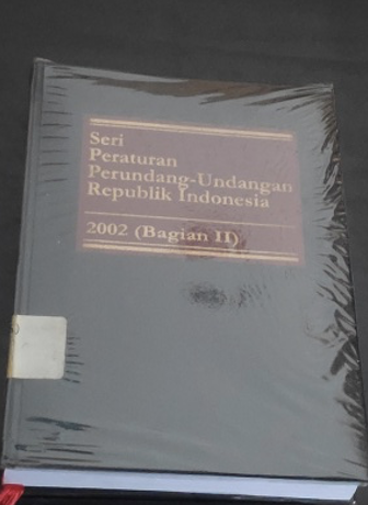 Cover Seri Peraturan Perundang-Undangan Republik Indonesia 2000 (Bagian II)
