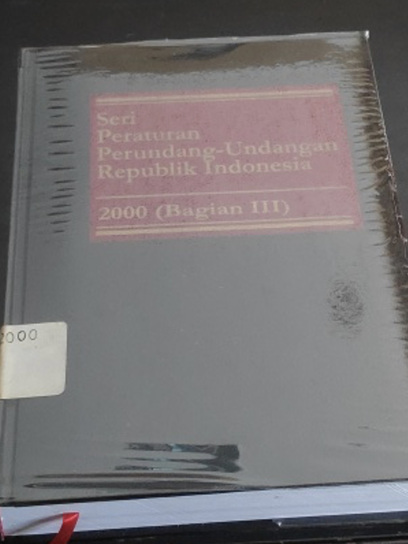 Cover Seri Peraturan Perundang-Undangan Republik Indonesia 2000 (Bagian III)