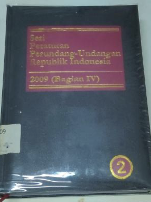 Cover Seri Peraturan Perundang-Undangan Republik Indonesia 2009 (Bagian IV)