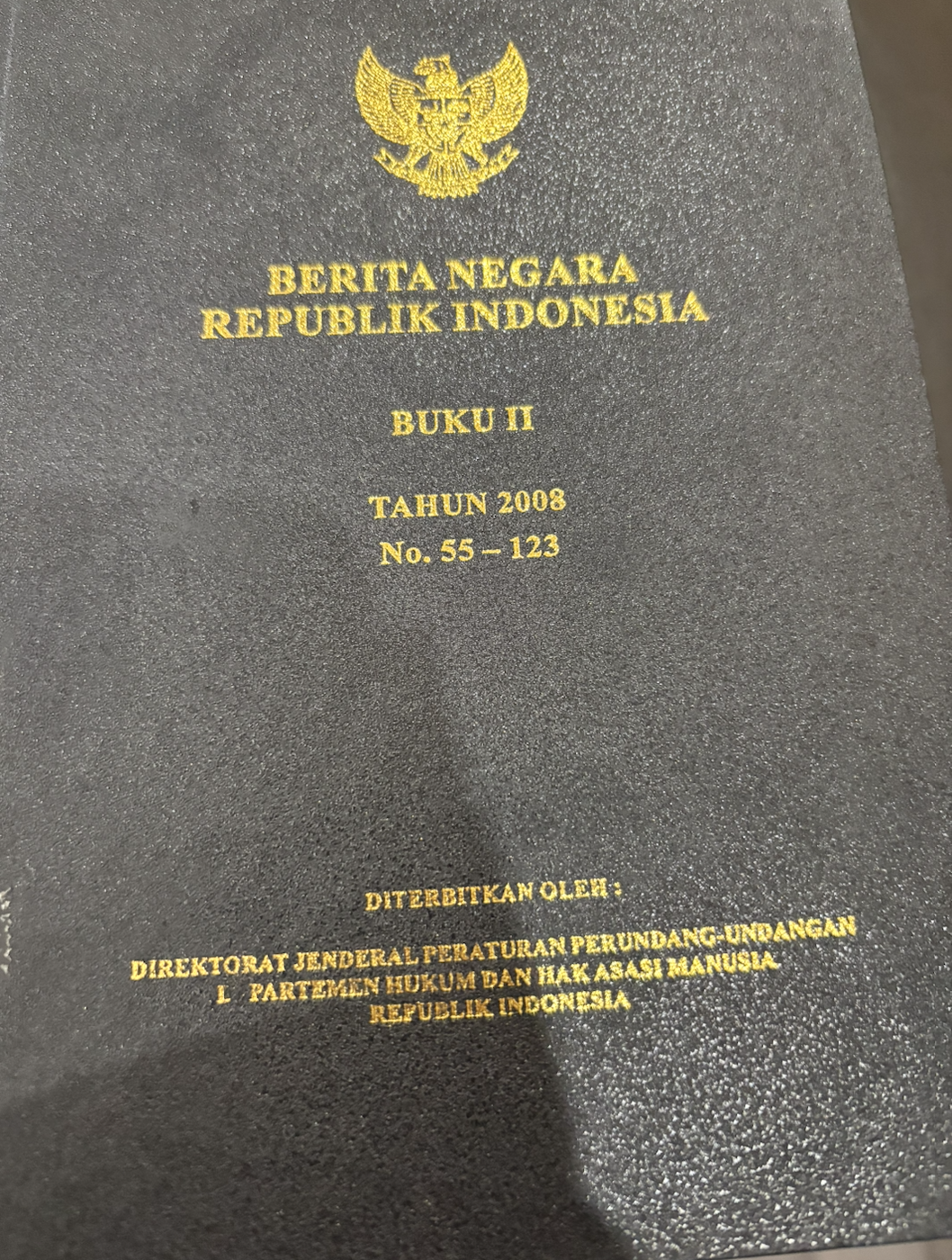 Cover Berita Negara Republik Indonesia Buku II Tahun 2008 No. 55-123