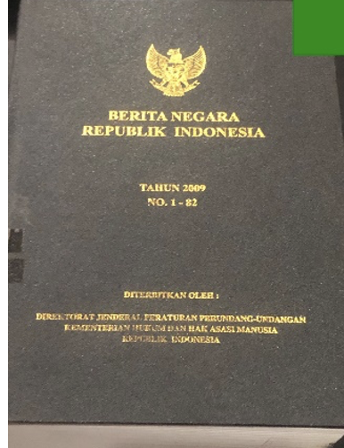 Cover Berita Negara Republik Indonesia Tahun 2009 No. 1-82