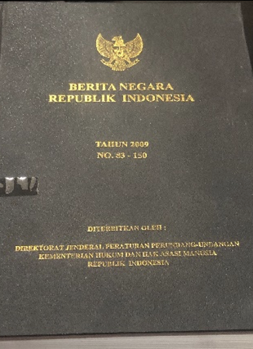 Cover Berita Negara Republik Indonesia Tahun 2009 No. 83-150