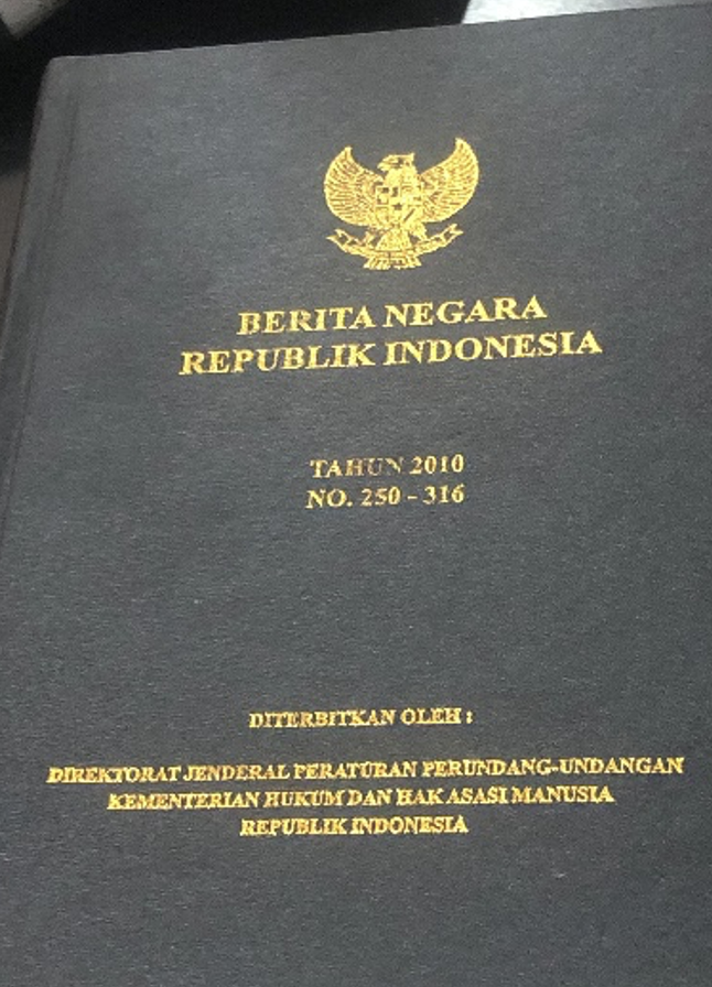 Cover Berita Negara Republik Indonesia Tahun 2010 No. 250-316