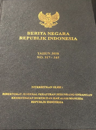 Cover Berita Negara Republik Indonesia Tahun 2010 No. 317-345
