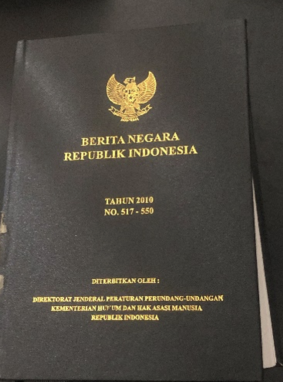 Cover Berita Negara Republik Negara Indonesia Tahun 2010 No. 517-550
