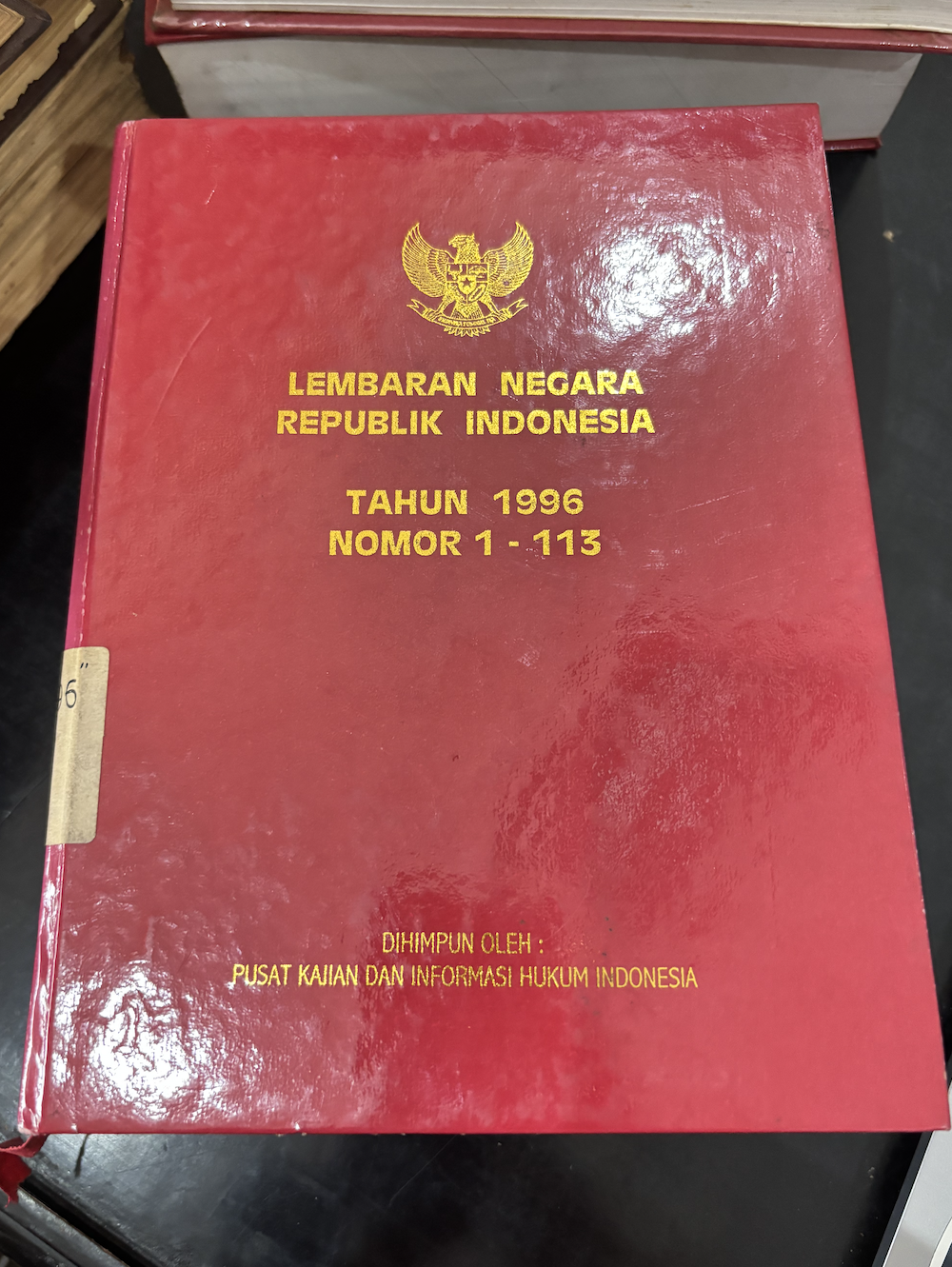 Cover Lembaran Negara Republik Indonesia Tahun 1996 No. 1-113