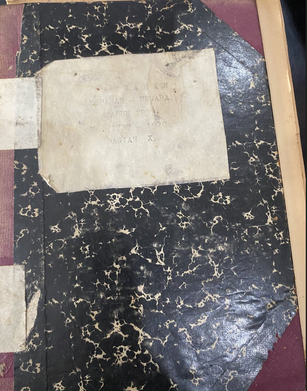 Cover Tambahan Lembaran Negara Tahun 1959 No. 1727-1920 Bagian X