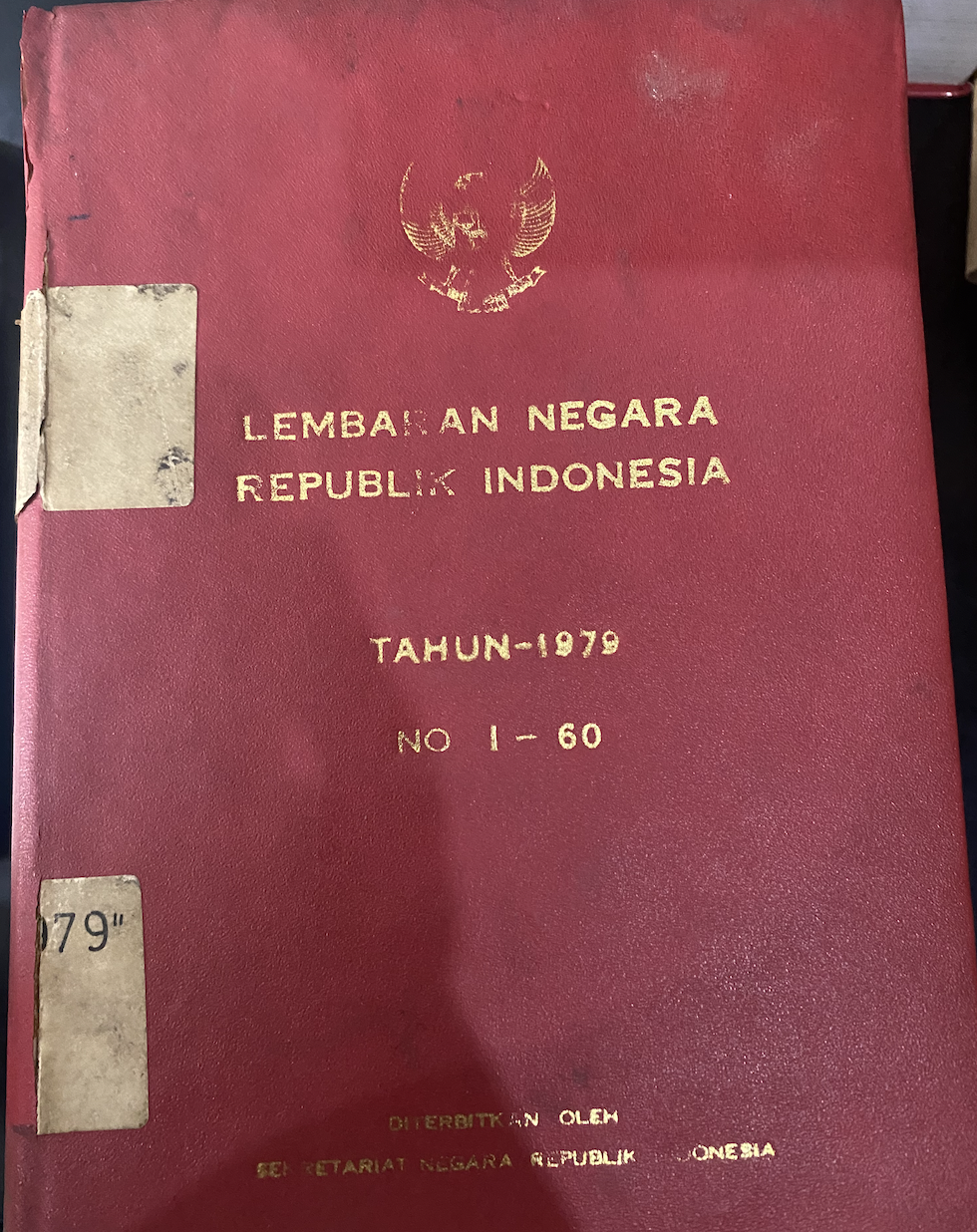 Cover Lembaran Negara Republik Indonesia Tahun 1979 No. 1-60