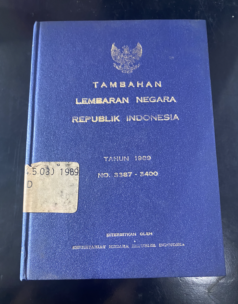 Cover Tambahan Lembaran Negara Republik Indonesia Tahun 1982 No. 3210-3244