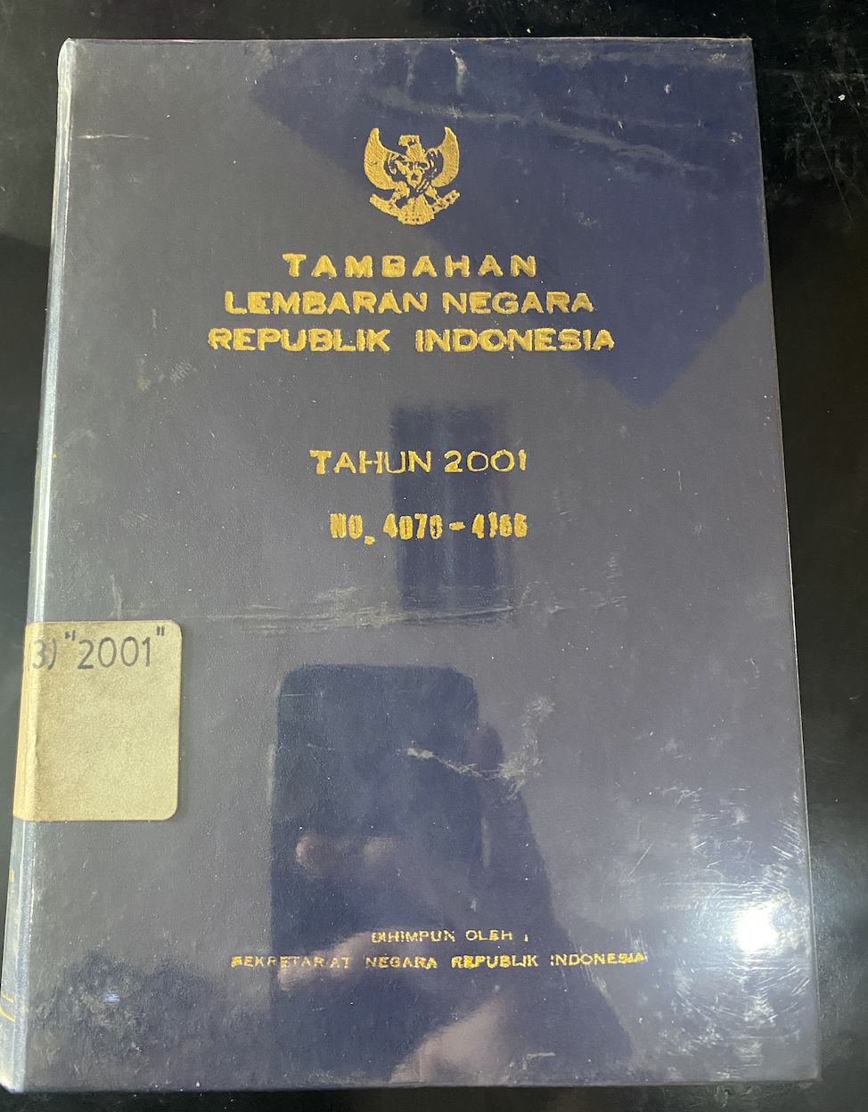 Cover Tambahan Lembaran Negara Republik Indonesia Tahun 2001 No. 4070-4166