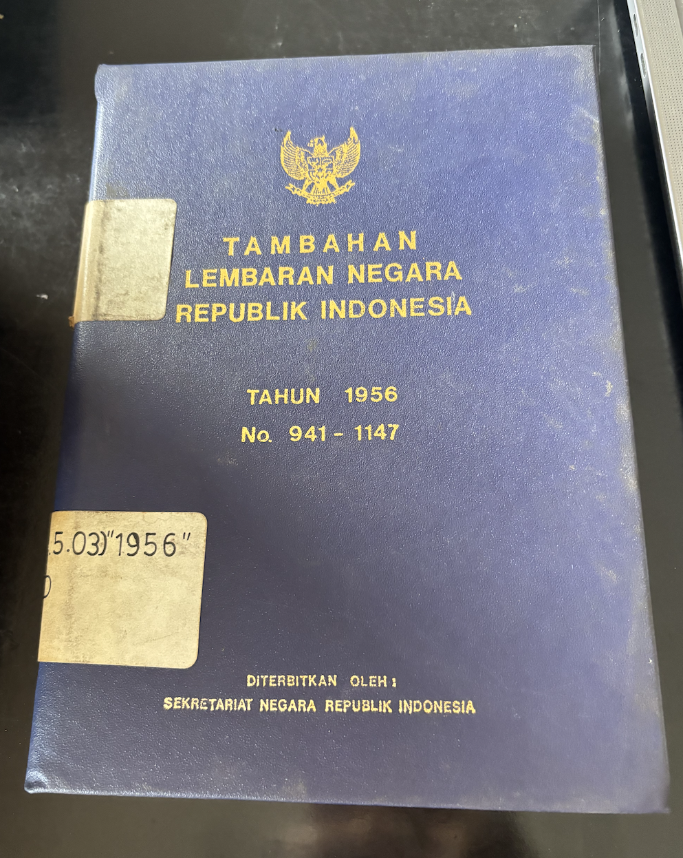 Cover Tambahan Lembaran Negara Republik Indonesia Tahun 1956 No. 941-1147