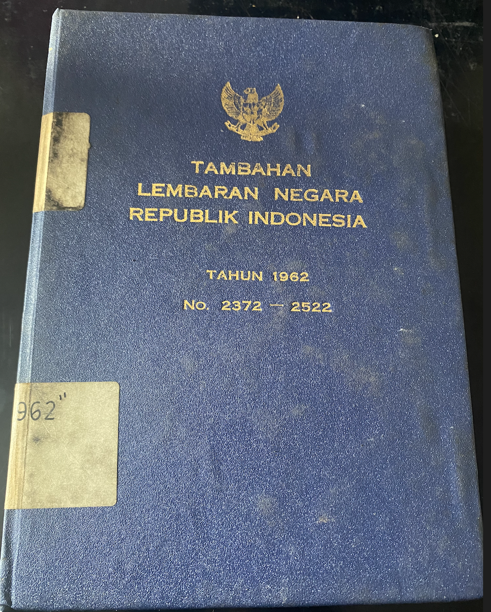 Cover Tambahan Lembaran Negara Republik Indonesia Tahun 1962 No. 2372-2522