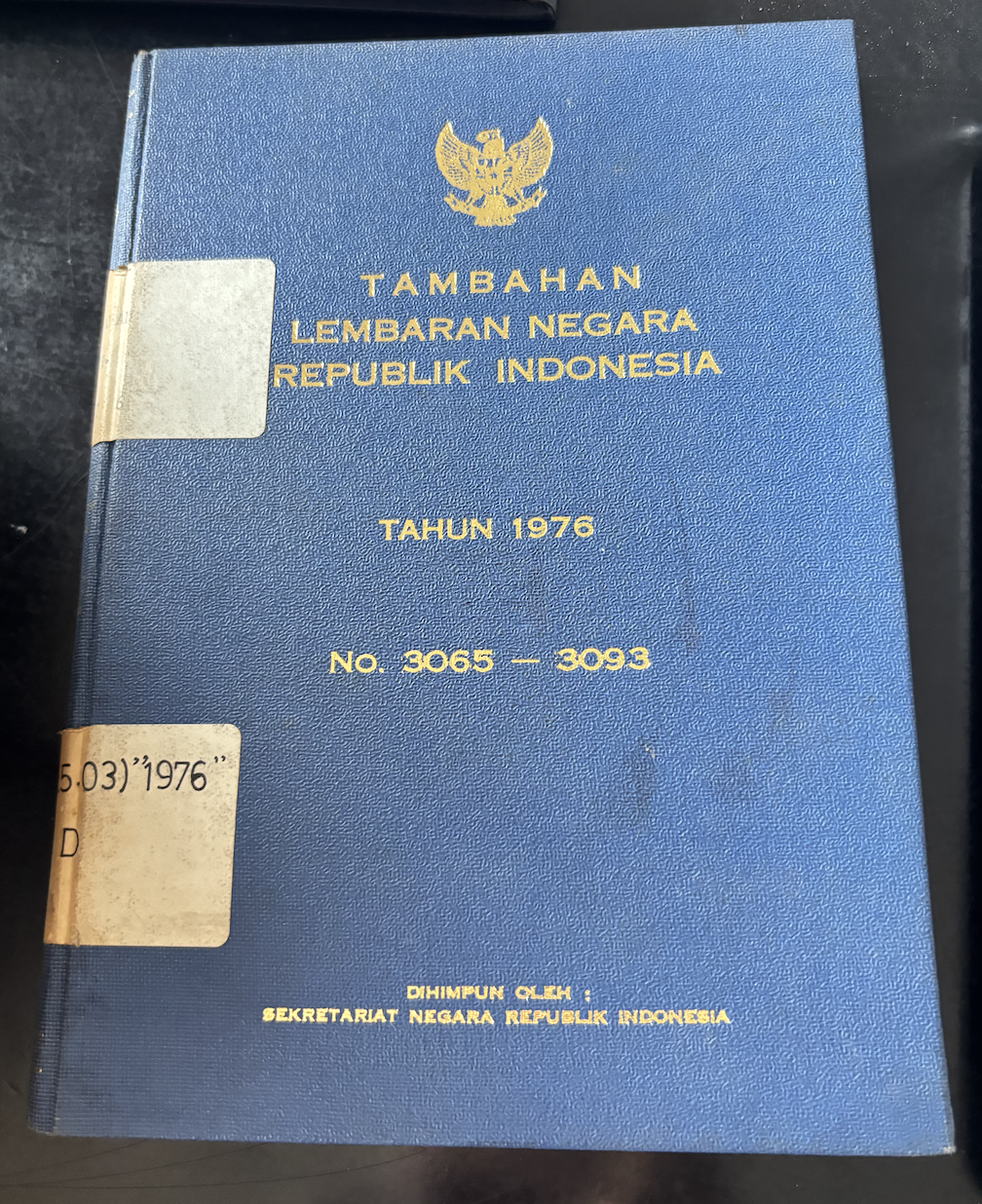 Cover Tambahan Lembaran Negara Republik Indonesia Tahun 1976 No. 3065-3093
