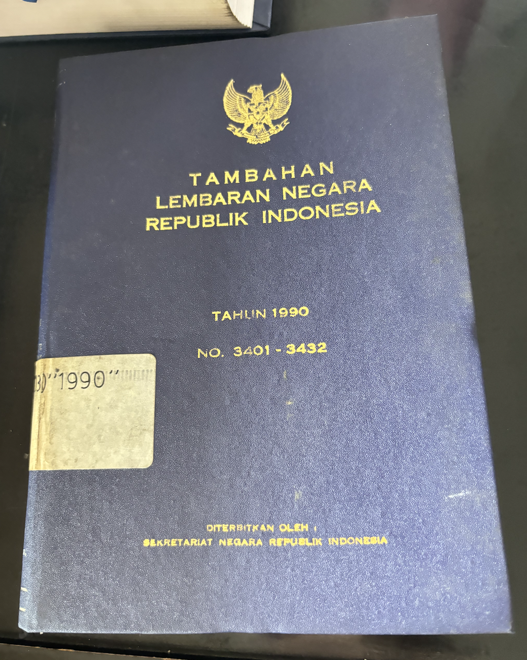 Cover Tambahan Lembaran Negara Republik Indonesia Tahun 1990 No. 3401-3432