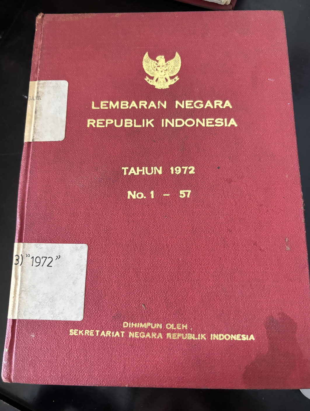 Cover Lembaran Negara Republik Indonesia Tahun 1972 No. 1-57