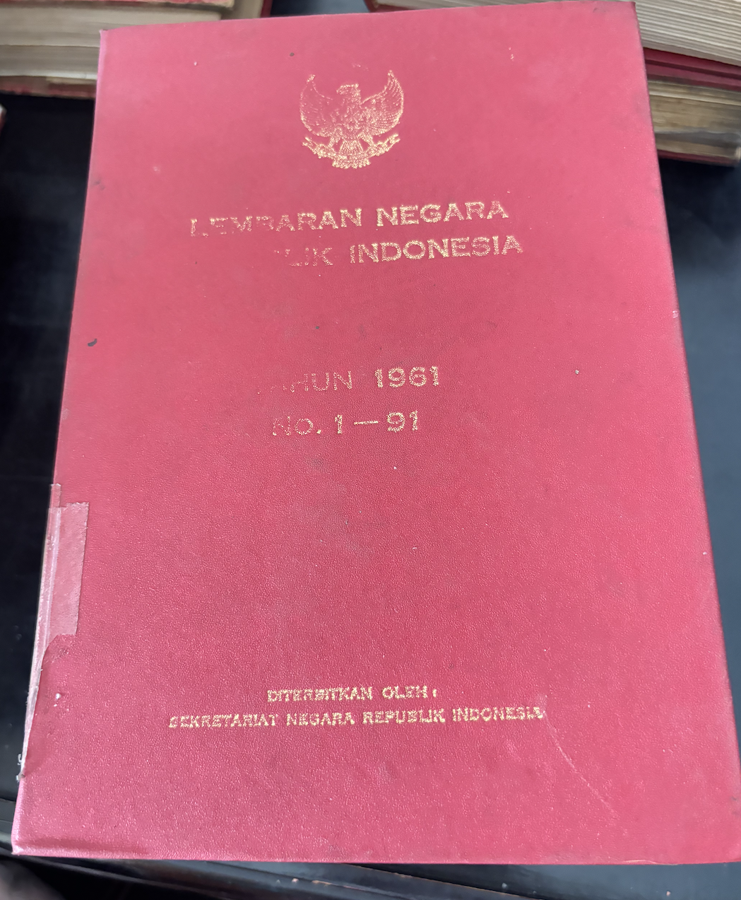 Cover Lembaran Negara Republik Indonesia Tahun 1961 No. 1-91