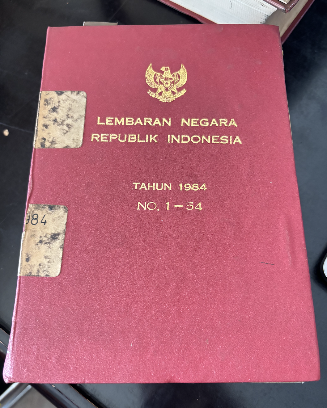 Cover Lembaran Negara Republik Indonesia Tahun 1984 No. 1-54
