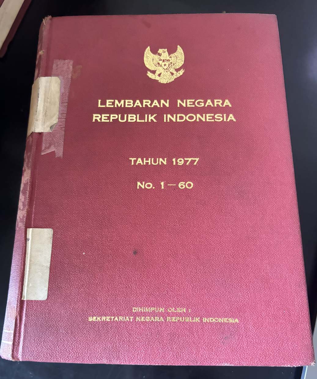 Cover Lembaran Negara Republik Indonesia Tahun 1977 No. 1-60
