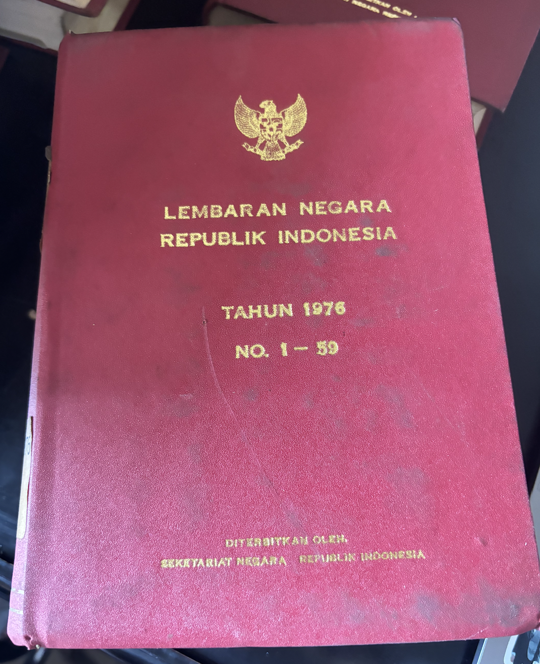 Cover Lembaran Negara Republik Indonesia Tahun 1976 No. 1-59