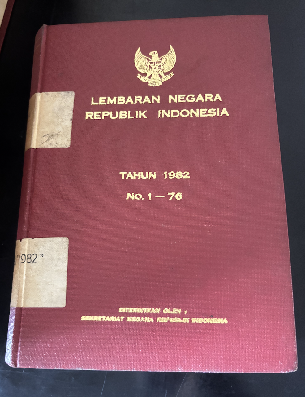 Cover Lembaran Negara Republik Indonesia Tahun 1982 No. 1-76