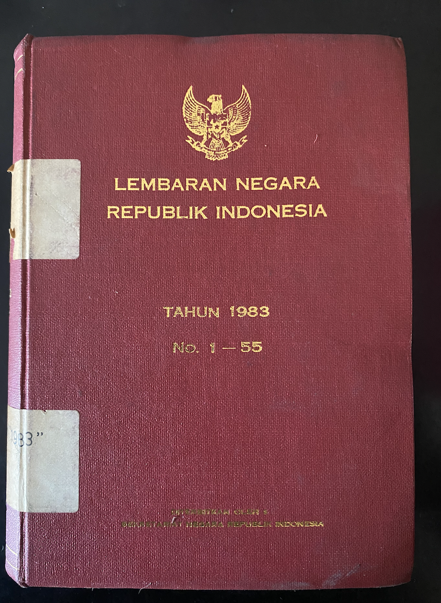 Cover Lembaran Negara Republik Indonesia Tahun 1983 No. 1-55