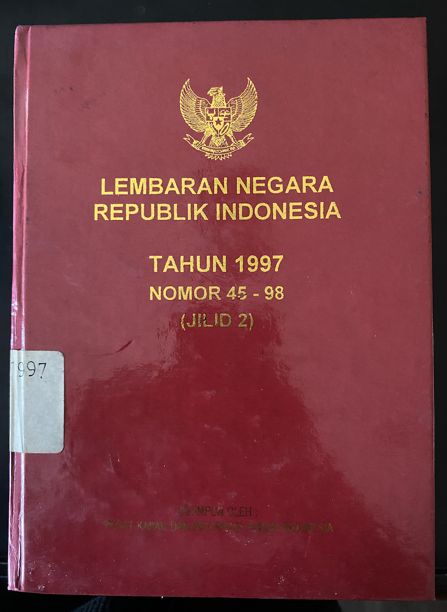 Cover Lembaran Negara Republik Indonesia Tahun 1997 Nomor 45-98 (jilid 2)