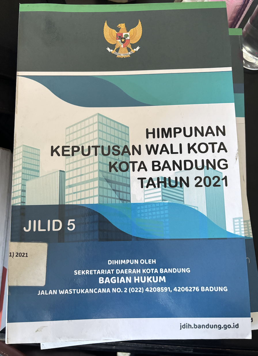 Cover Himpunan Keputusan Wali Kota Bandung Tahun 2021 Jilid 5