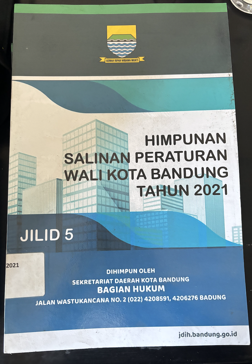 Cover Himpunan Salinan Peraturan Wali Kota Bandung Tahun 2021 Jilid 5