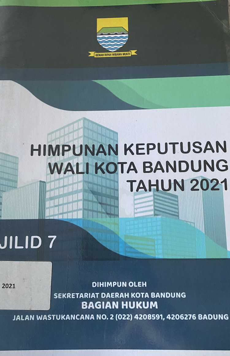 Cover Himpunan Salinan Peraturan Wali Kota Kota Bandung Tahun 2021 Jilid 7