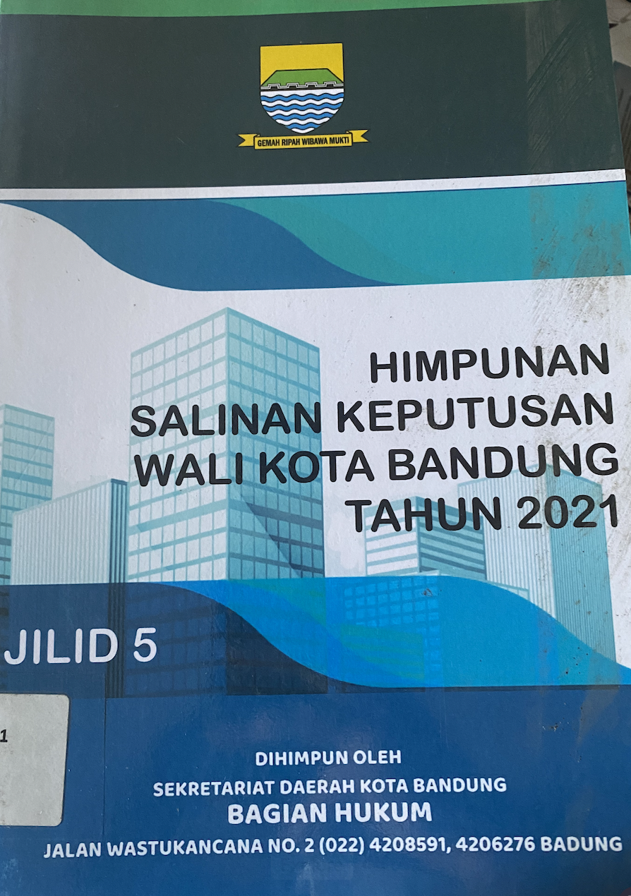 Cover Himpunan Salinan Keputusan Wali Kota Kota Bandung Tahun 2021 Jilid 5