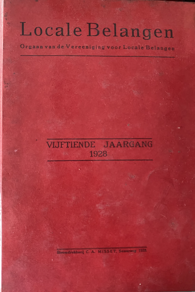 Cover Locale Belangen Vijftiende Jaargang 1928