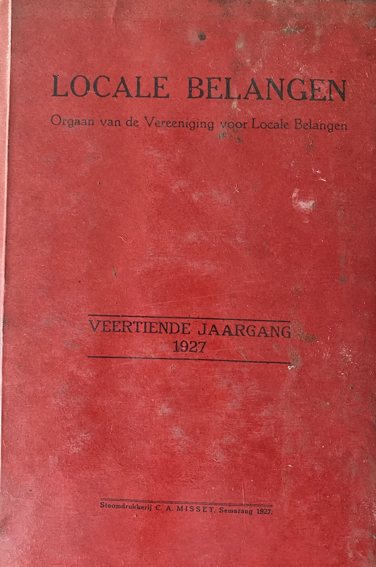 Cover Locale Belangen Veertiende Jaargang 1927