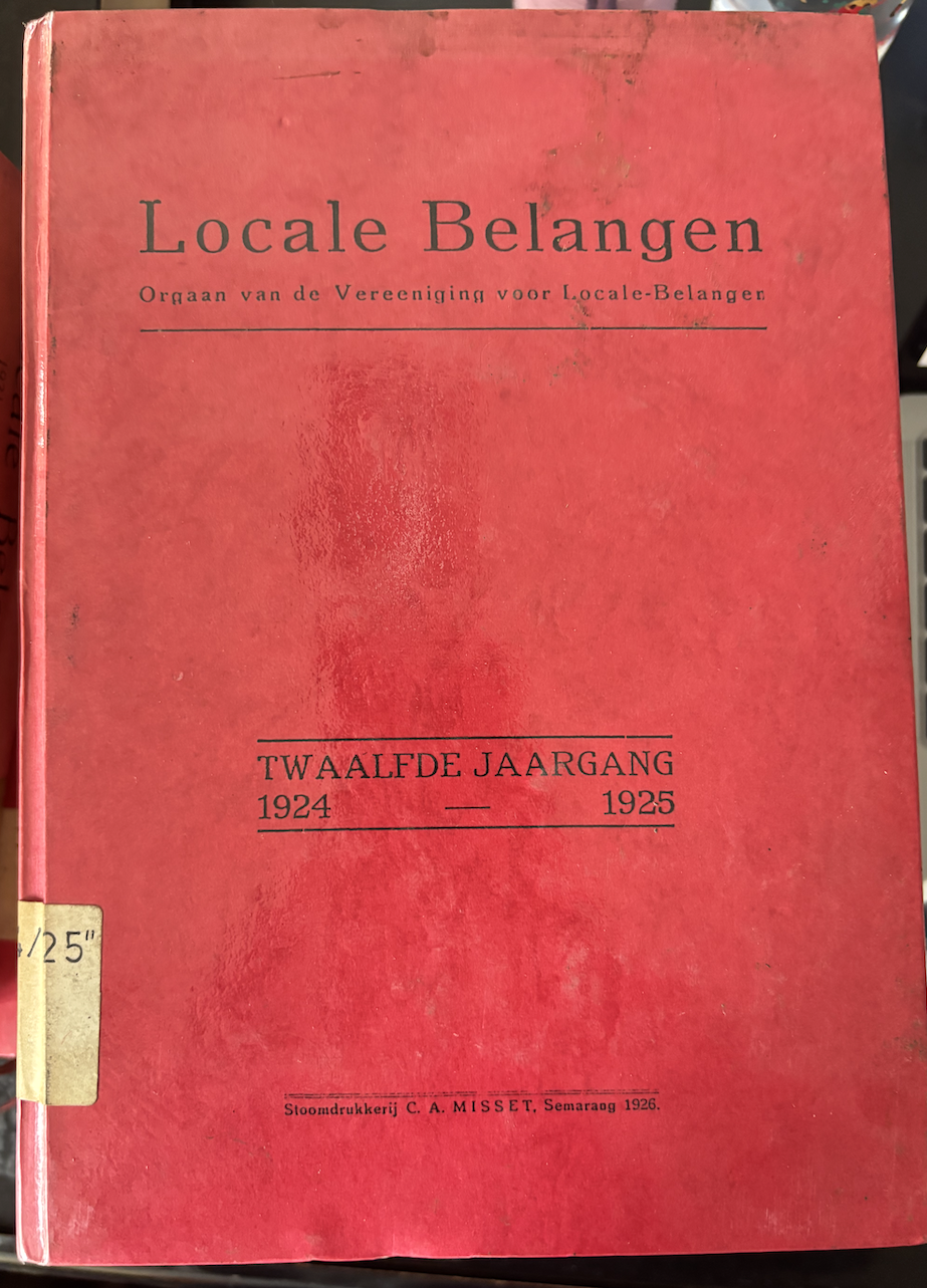 Cover Locale Belangen Twaalfde Jaargang 1924-1925