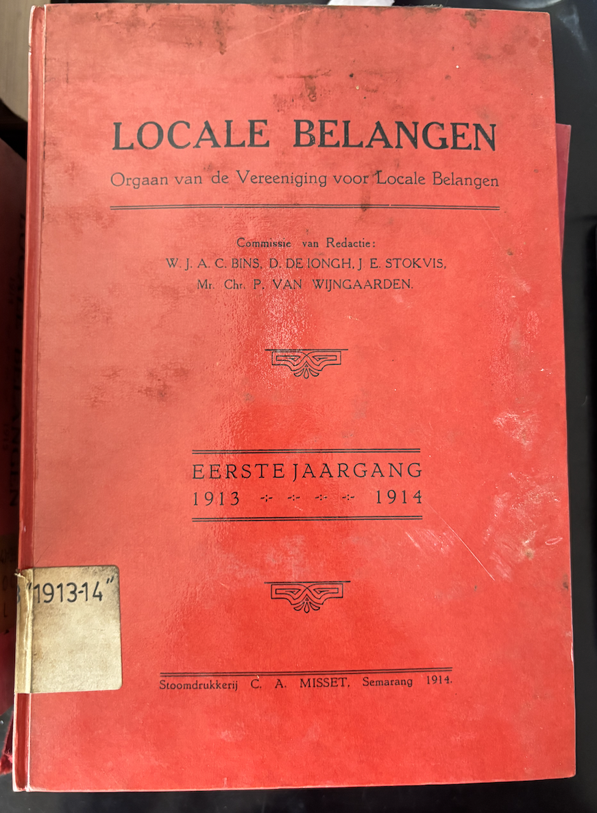 Cover Locale Belangen Eerste Jaargang 1913-1914