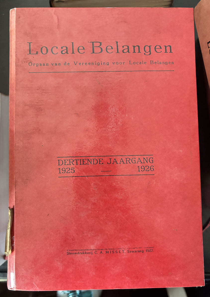 Cover Locale Belangen Derde Jaargang 1925-1926