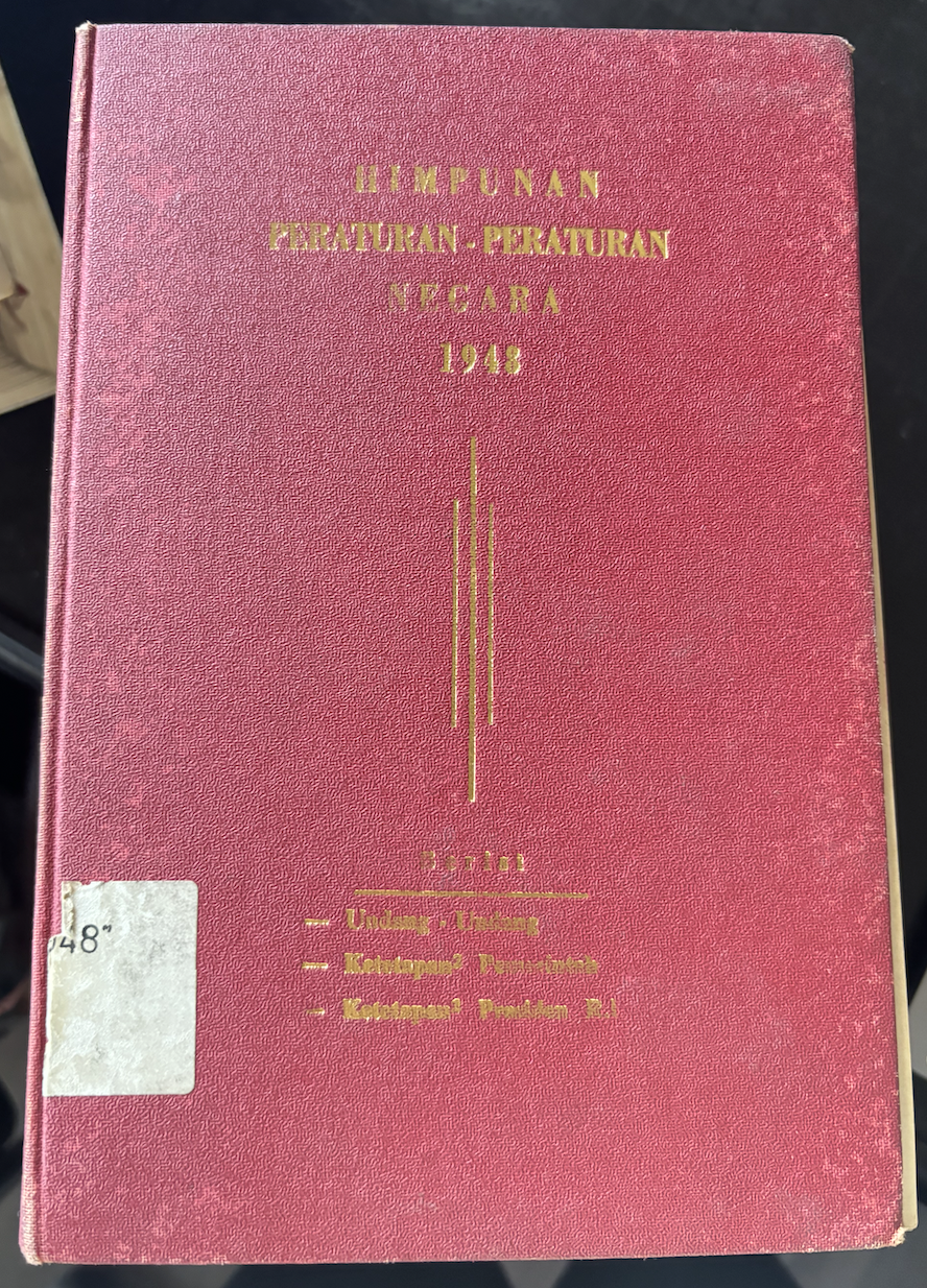 Cover Himpunan Peraturan-Peraturan Negara 1948