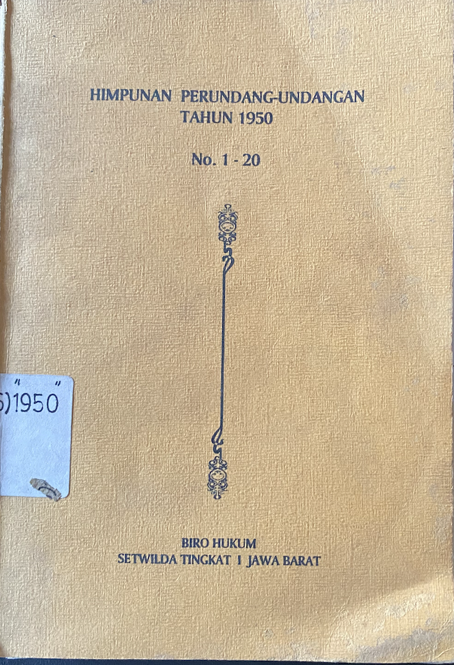 Cover Himpunan Perundang-Undangan Tahun 1950 No. 1-20
