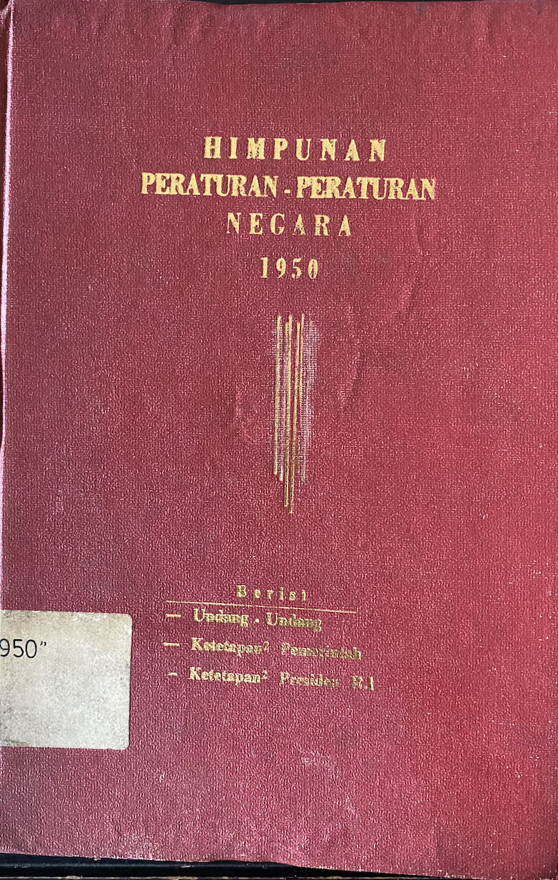 Cover Himpunan Peraturan-Peraturan Negara 1950