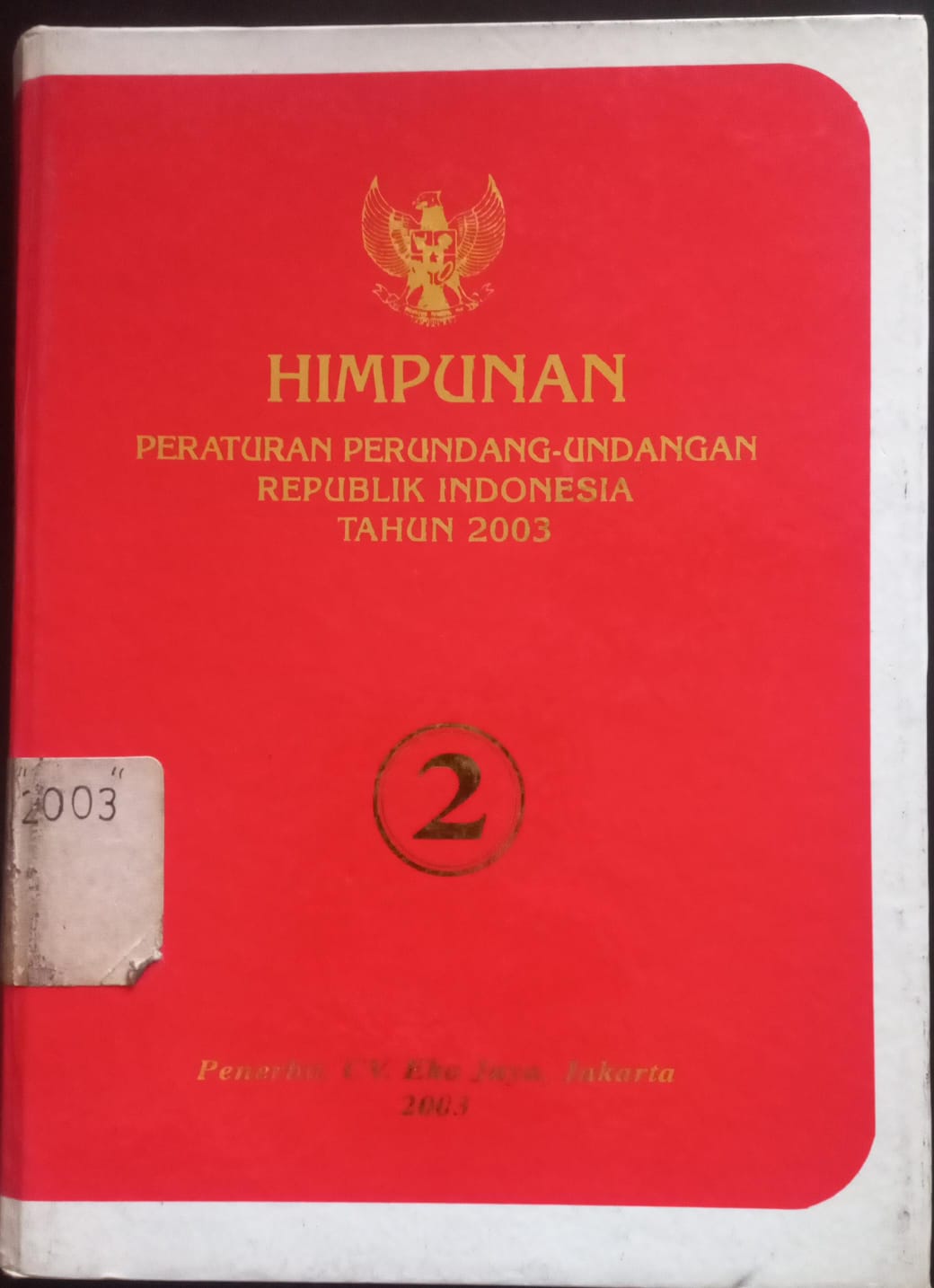 Cover Himpunan Peraturan Perundang-undangan Republik Indonesia Tahun 2003 (2)