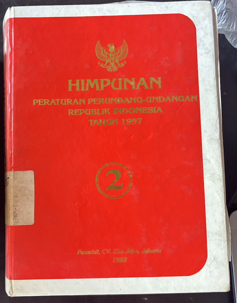 Cover Himpunan Peraturan Perundang-Undangan Republik Indonesia Tahun 1997