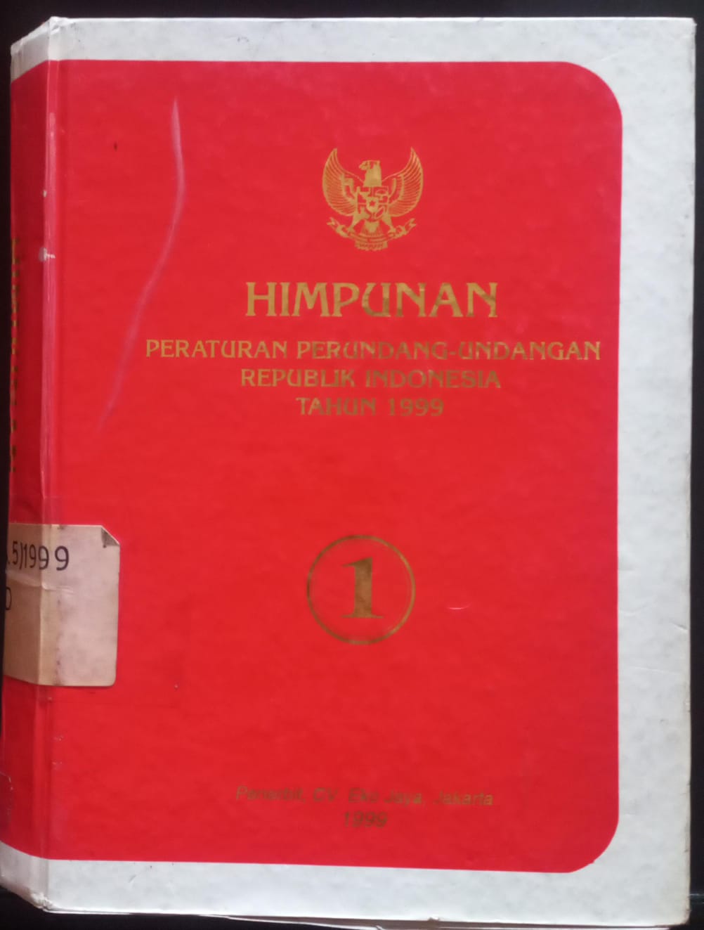 Cover Himpunan Peraturan Perundang-undangan Republik Indonesia Tahun 1999