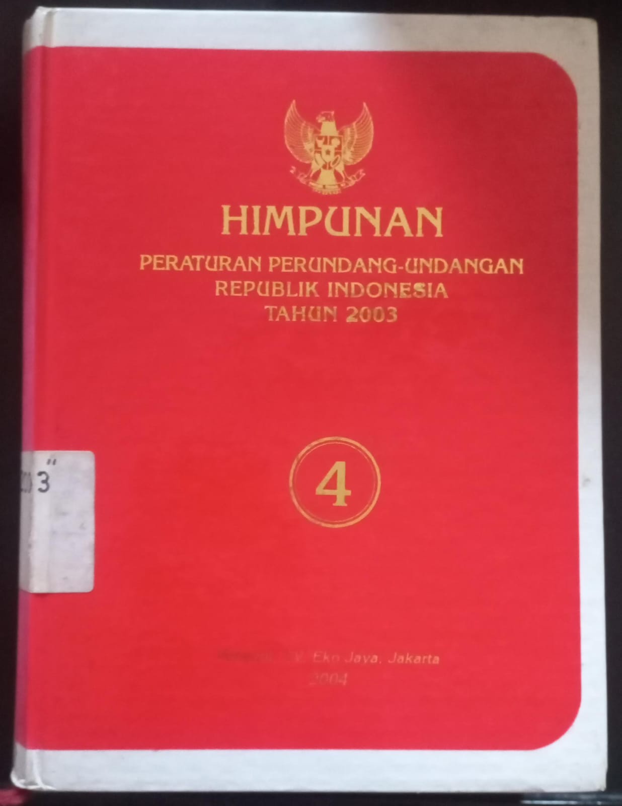 Cover Himpunan Peraturan Perundang-undangan Republik Indonesia Tahun 2003