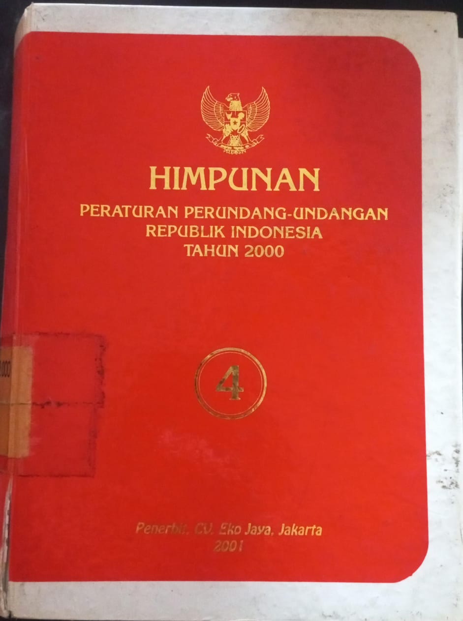 Cover Himpunan Peraturan Perundang-undangan Republik Indonesia Tahun 2000