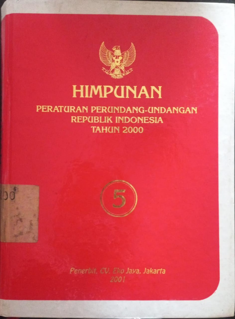 Cover Himpunan Peraturan Perundang-undangan Republik Indonesia Tahun 2000