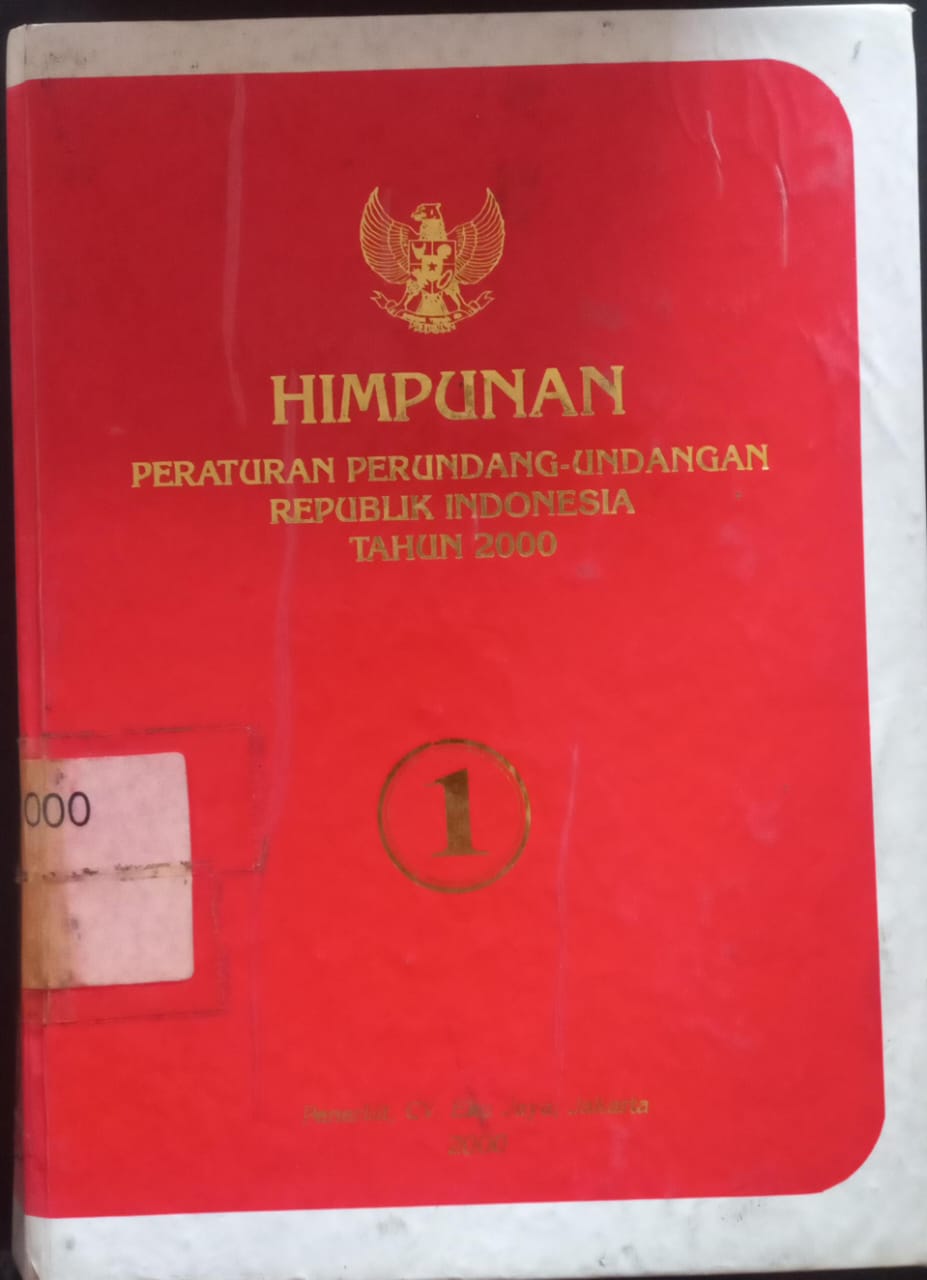 Cover Himpunan Peraturan Perundang-undangan Republik Indonesia Tahun 2000