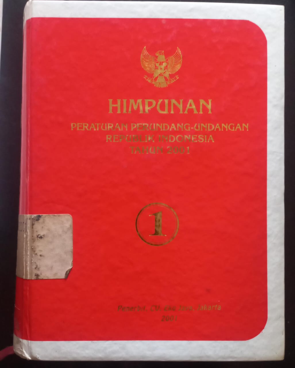 Cover Himpunan Peraturan Perundang-undangan Republik Indonesia Tahun 2001