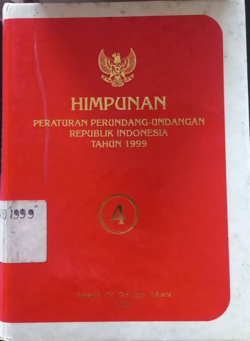 Cover Himpunan Peraturan Perundang-undangan Republik Indonesia Tahun 1999
