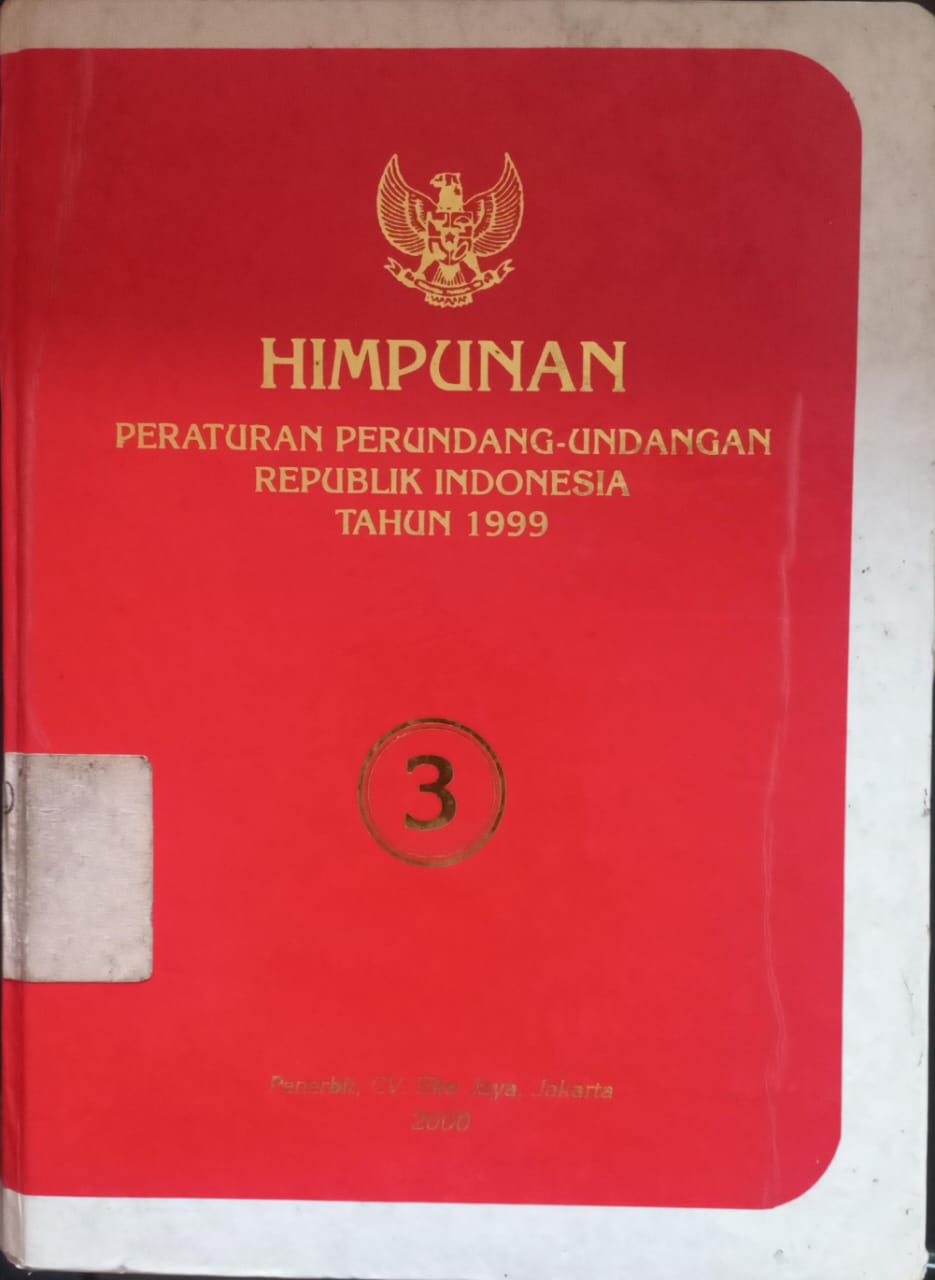 Cover Himpunan Peraturan Perundang-undangan Republik Indonesia Tahun 1999